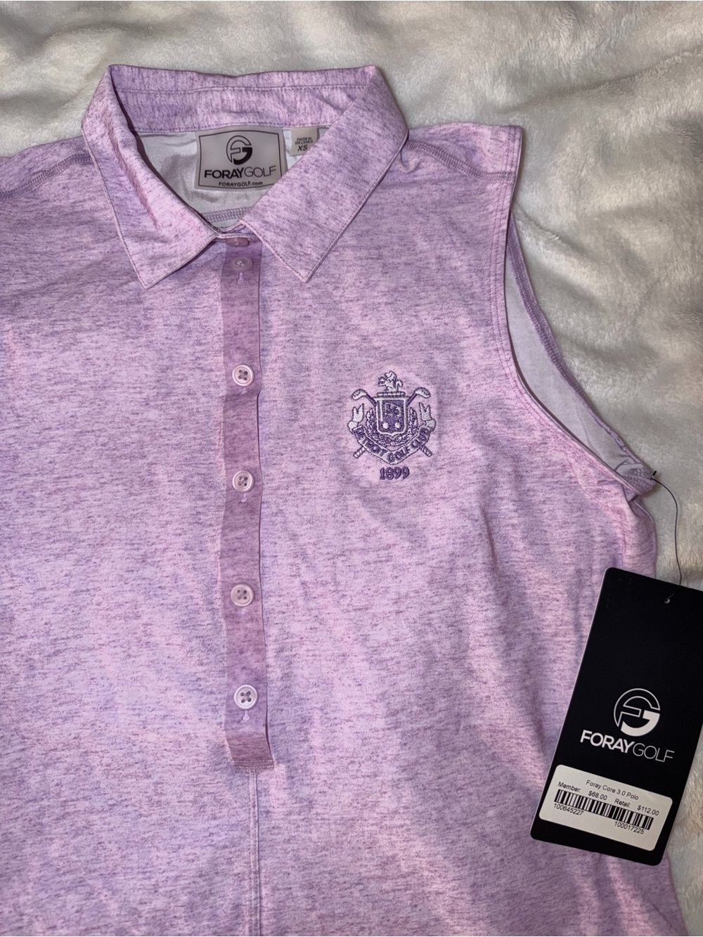 Puma Lavender Sleeveless Polo Top - Picture 2 of 2